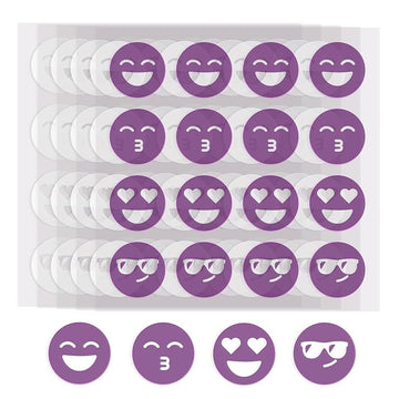 80 Pack UV Detection Stickers for Sunscreen Smile Pattern - Sun Protection Stickers for Kids Adults -Waterproof Sunscreen Dots UV Sunblock Detection Patches SPF Sensing Spots for Reapplying Reminder