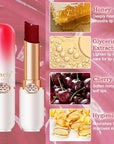 Kaely 2Pcs Hydrating Honey Lipstick Tinted Lip Balm, Black Red Cherry Color Changing PH Lipstick Makeup, Korean Magic Lip Stain Long Lasting Waterproof, labiales magicos 24 horas originales