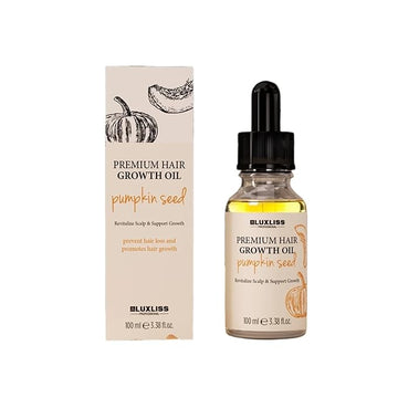 LUXLISS Pumpkin Seed Oil, 2-in-1 Formula Combining Essence and Essential Oil, Easily Absorbed, Non-greasy, Promotes Hair Growth, Deeply Moisturizes the Scalp - 3.38 fl oz