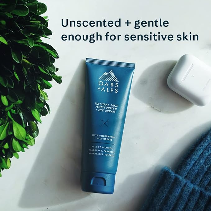 Oars + Alps Anti-Aging Face Moisturizer & Eye Cream, Hydrating Skin Moisturizer with Shea Butter and Jojoba Oil, Lightweight, Non Greasy, Vegan, Gluten Free