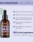 MOERIE Ultimate Hair Growth Serum for Natural Hair Regrowth & Thickening - Anti Thinning & Hair Loss Treatment for Women - Rapid Hair Growth Products - Scalp Oil Alternative - 1.69 fl oz, 3 pack