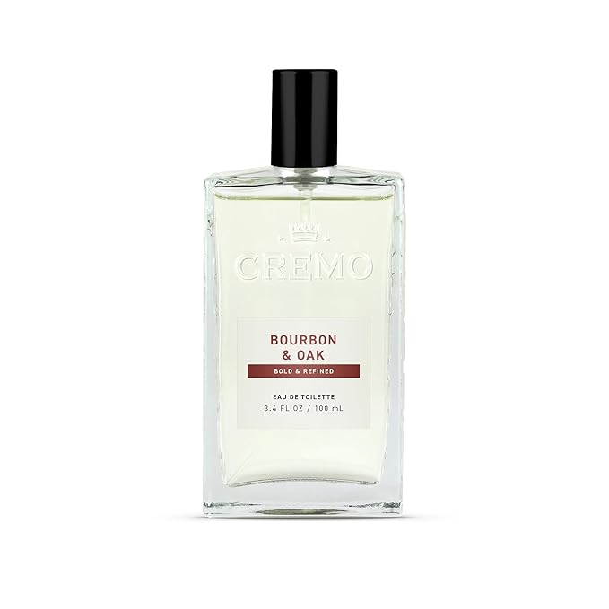 Cremo Cologne for Men - Bourbon & Oak Mens Cologne Spray - A Sophisticated Blend of Distiller’s Spice, Fine Bourbon and White Oak, Fragrances For Men, 3.4 Fl Oz