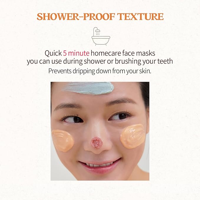 SKINFOOD Mask Apricot Trouble Care 120g - Facial Pore Clearing and Body Skin Soothing - Wash Off Face Masks, Clear & Smooth Skin - Shower-Proof Texture (4.23 oz)