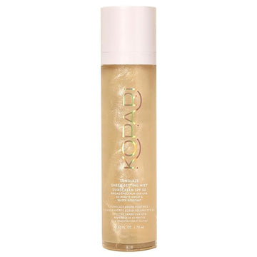 Kopari Sunglaze Sheer Setting Mist Sunscreen SPF 50, Weightless, Fast Drying, Ultra-Fine Setting Spray, Made With Hyaluronic Acid, Sets Makeup For A Hydrated, Dewy Finish, 2.53 fl oz