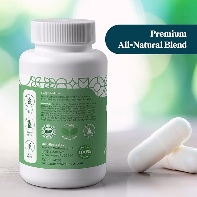 Pattern Wellness Cognitive Complex Supplement - Enhance Memory, Focus, and Clarity - Brain Health Support - 60 Vegetarian Capsules