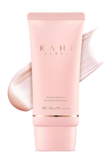 KAHI Wrinkle Bounce Essential Korean Sun Screen Face Moisturizer with SPF 50 + PA++++ Sun Block Daily Moisturizer with SPF | Tone Up Cream Face Sunblock Hydrating Moisturizer Face Cream 1.69 fl oz