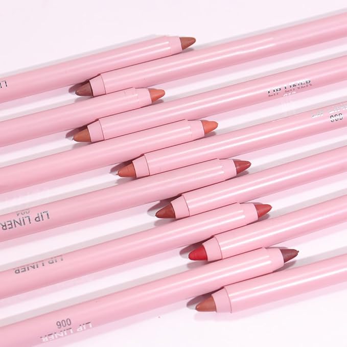 12 Colors lip liner pencils, Modern Classic Lip Liner, Lip Liner Pigmented Vegan Matte, Lasting Finish Lip Liner, Luxurious Creamy Long Lasting Lip Liner, Prevents Feathering and Fading, (07)