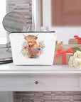 Western cosmetic bag highland cow