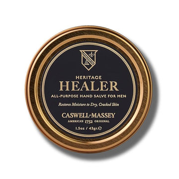 Caswell-Massey Healer All-Purpose Salve, Soothing Hand Cream with Beeswax & Orange, Cedarwood & Rosewood Oils, For Hands, Cuticles & Lips, Made in USA, 1.5 Oz