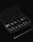 Apres Gel-X® Round Box of Nail Tips | 280 Gel-X Tips, Soft Tips, 14 Sizes 00-9 | Half-sizes Included (Natural Round Extra Short, 280.00 Fl Oz (Pack of 1))