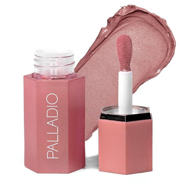 Palladio Liquid Blush for Cheeks & Lips 2-in-1 Makeup Face Blush, Weightless Cream Formula, Smudge Proof Long-Wearing Pigmented Blush, Natural Look Makeup Face Blushes, Shimmer Finish, Dainty