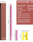 evpct 3Pcs Violet Rose Nude Pink Matte Long Lasting Wear Lip Liner Pencils Makeup Set for Shaping & Sculpting Lips, No Transfer Waterproof Pigmented Lip Liner Crayon lipliners Lipstick Pencil 14+16+18
