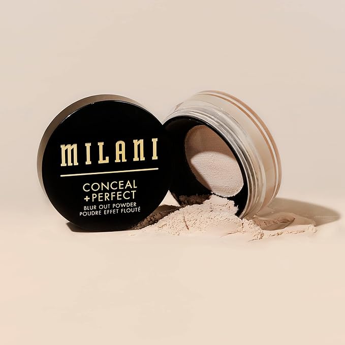 Milani Conceal + Perfect Setting Powder Makeup -Translucent Blur Out Talc-free Formula, Pore Blurring Filtered Finish