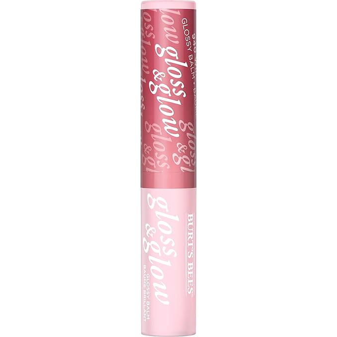 Burts Bees Gloss and Glow Glossy Balm, 100% Natural Origin, Wine Wednesday, 1 Tube