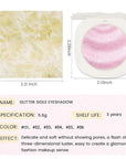 Glittle Monochrome Glittler Eyeshadow Palette - Low Saturation, Delicate, Long-Lasting, Vegan, Pressed Glitter Eyeshadow, (09 Pink)
