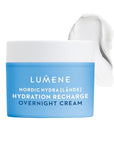 Lumene Nordic Hydra [Lahde] Hydration Recharge Overnight Cream - Lightweight, Hydrating Face Cream with Hyaluronic Acid, Arctic Water + Nordic Birch Sap - Reinforces Natural Moisture Barrier (1.7 oz)