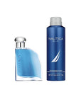 Nautica Blue Eau de Toilette + Deo Body Spray, Notes of Basil, Jasmine, and Cedarwood, Men's Fragrance, Long Lasting, Everyday Fragrance