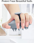 HEETA Scalp Massager Hair Growth, Soft Silicone Scalp Scrubber Shampoo Brush for Exfoliation, Dandruff Removal Head Massage Stress Relax, Wet & Dry Use for Thick Thin Curly Hair Care, Sky Gray