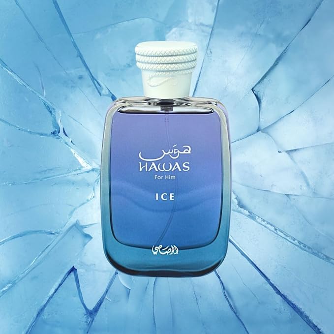 RASASI Hawas Ice EDP 100ML (3.4 OZ) | Long Lasting, Exquisite, Luxurious, Arabian Scents. (PACK OF 3)