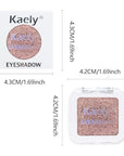 evpct Rose Gold Single Eyeshadow Palette Makeup for Older Women, Amber Rush Brown Shimmer Glitter Sparkly Cream Eye Shadow Palette Brightener Makeup for Older Women, High Pigment Monochrome Eyeshadow