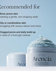 ARENCIA Hyssop Brightening & Deep-Cleansing Face Scrub & Exfoliator - for All Skin Types, Acne-Prone Skin & Blackheads (4.23oz)