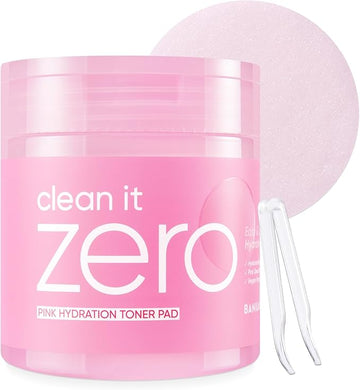 BANILA CO Clean it Zero Pink Hydration Toner Pad | Vegan Korean 3-Layered Pads | Hyaluronic Acids and Vitamin Complex to Moisturize and Soothe Skin | Hypoallergenic, Alcohol Free (70 Pads)