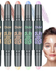 evpct 5Pcs 2In1 Face Cream Makeup Highlighter Highlight