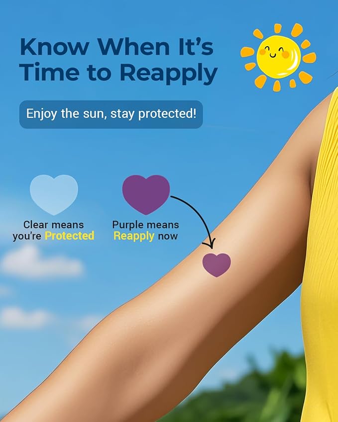 160 Pack UV Detection Stickers for Sunscreen Cute Shape - Sun Protection Stickers for Kids Adults -Waterproof Sunscreen Dots UV Patch Sunblock Stickers SPF Sensing Patches for Reapplying Reminder