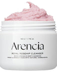 Arencia Rosehip Brightening Rice Mochi Face Cleanser & Daily Scrub - Moisturizing, Exfoliating & Deep-Cleansing - All Skin Types with Rice Powder & Rice Water (1.76oz)