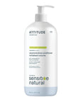 ATTITUDE Hair Conditioner for Sensitive Dry Scalp, Soothing Oat, Naturally Derived Ingredients, Dermatologically Tested, Vegan Detangler, Extra Gentle, Unscented, 32 Fl Oz