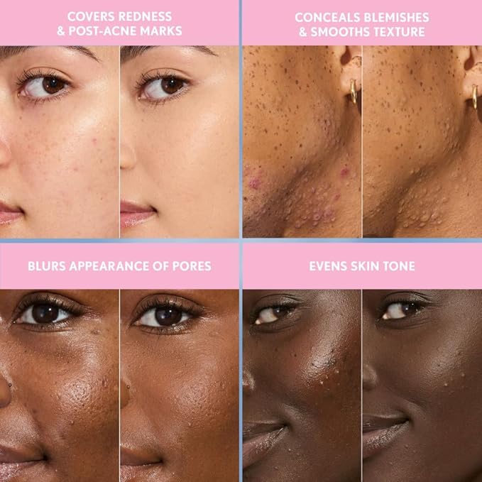 COVERGIRL Clean Fresh Blurring Skin Tint with SPF 30, 415 Light Neutral, Liquid Foundation, Soft Matte Finish, Smooths, Brightens, Blurs Pores, Mineral Sunscreen, Vegan Formula