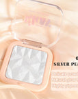 evpct Pearl White Silver Face Highlighter Makeup Shimmer