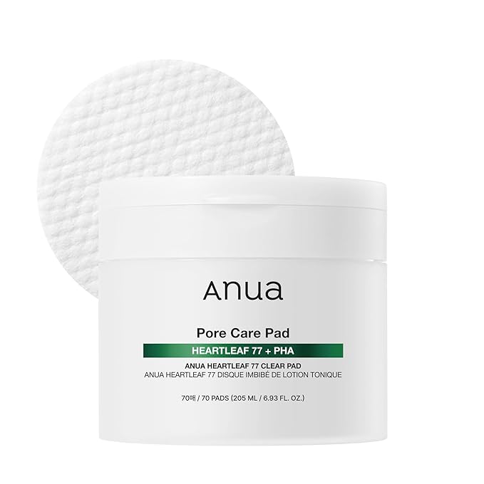 ANUA Heartleaf 77 Toner Pad 70 Sheets, PHA Dead Skin Care Low pH Daily Toner Pad exfoliating