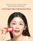 THANKYOU FARMER Sun Project Silky Calming Sun Stick SPF50+ PA++++, Water-Resistant, Matte Finish, Calamine and Centella Asiatica, Korean Sunscreen Stick Face, Travel Size, Korean Sunscreen for Face