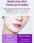 SNP 10,000ppm Deep Collagen + PDRN + Retinol Hydrogel Mask | 8 Layer 125Da Collagen Face Mask | Overnight Facial Mask | Patent Skin Hydration | Hydrating Facial Mask | Face Mask Skin Care | 4 Sheets