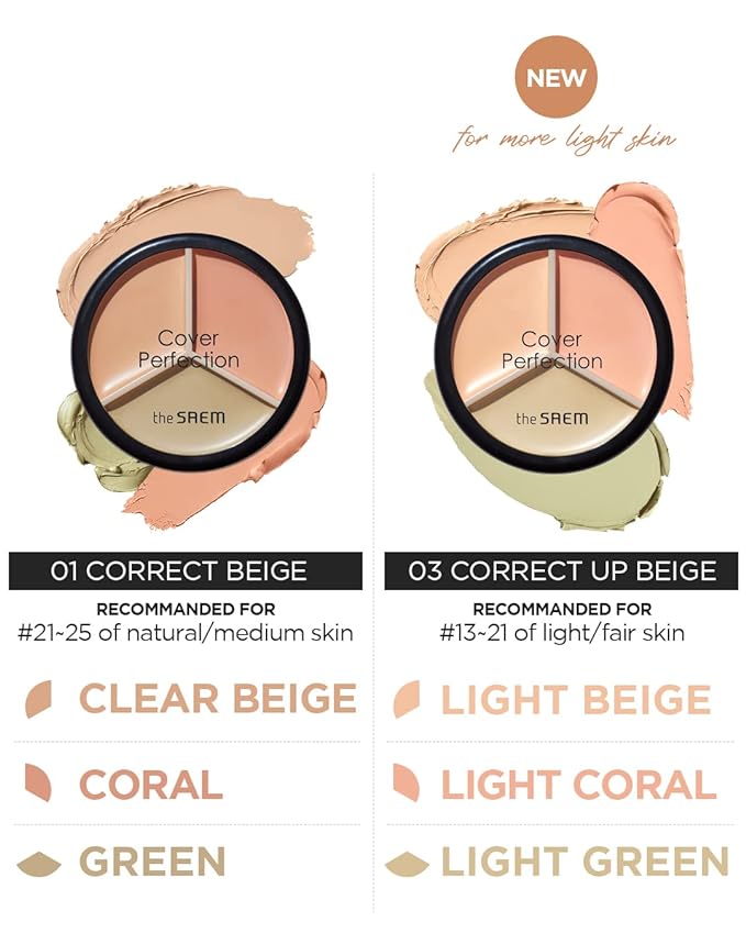 THESAEM Cover Perfection Triple Pot Concealer - 3 Correct Beige