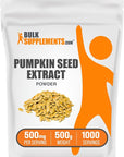 BulkSupplements.com Pumpkin Seed Extract Powder - Bladder Support - Pumpkin Seed Powder - Soluble Fiber Supplements - Pumpkin Powder (500 Grams - 1.1 lbs)