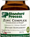 Standard Process Zinc Complex - Immune Support, Thyroid Support, Cognitive Health, and Blood Health Support with Iron, Zinc, and Copper - 90 Tablets