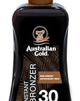 Australian Gold Spray Gel Sunscreen with Instant Bronzer SPF 30, 8 Ounce | Moisturize & Hydrate Skin | Broad Spectrum | Water Resistant | Non-Greasy | Oxybenzone Free | Cruelty Free
