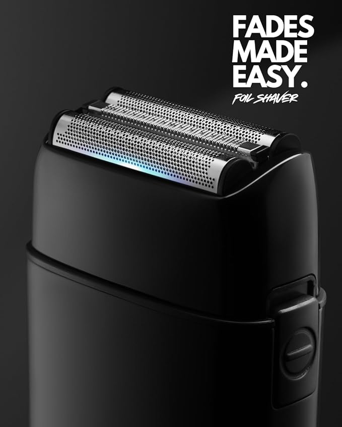 Royal Clips - Fade Kit 2.0 Foil Shaver - Professional Hair Shaver for Men - Three Blade Design for Close Shave- Cordless & Rechargeable - Hypoallergenic Blades - LCD Screen (Black)