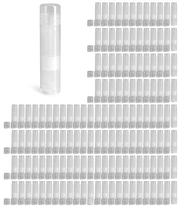144 Natural Plastic Empty Lip Balm Crafting