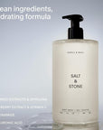 Salt & Stone Body Wash with Antioxidants for Deep Moisture | For Women & Men, Sulfate, Paraben, & Dye Free, Leaving Skin Soft and Hydrated (Neroli & Basil 32 fl oz)