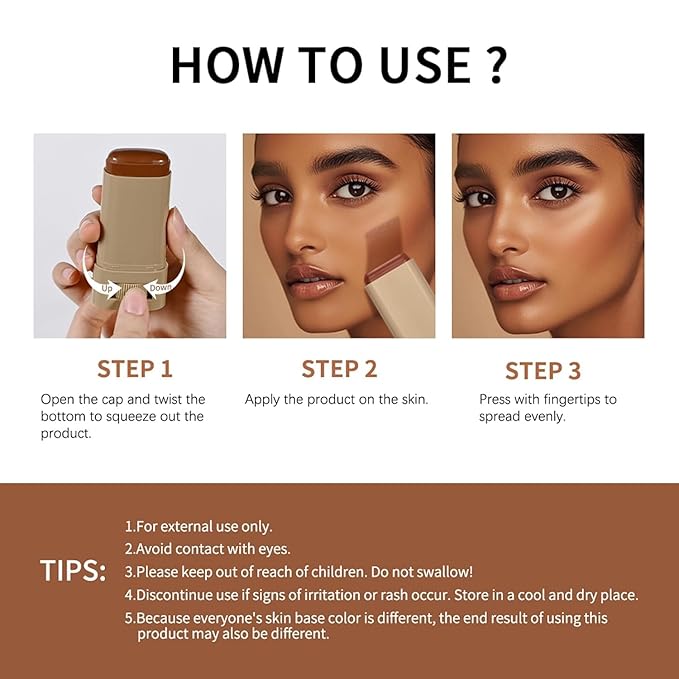 Beauty Balm Serum Boosted Skin Tint, Lightweight Solid Tinted Hydrating Serum Foundation Contour Stick for Women, Sheer to Medium Coverage, Radiant & Dewy Finish for Face Makeup (#01)