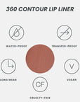 Wonderskin Lip Liner Pencil - 360 Contour Lipliner,