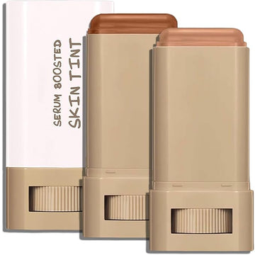 Beauty Balm Serum Boosted Skin Tint, Lightweight Solid Tinted Hydrating Serum Foundation Contour Stick for Women, Sheer to Medium Coverage, Radiant & Dewy Finish for Face Makeup (#03 06)