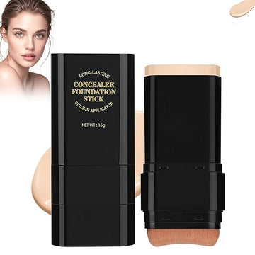 Long-Lasting Concealer Foundation Stick, Full Coverage Foundation Stick, Contouring foundation, Cover Blemishes for All Skin Types (IVORY)