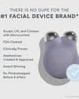 NuFACE MINI+ Microcurrent Facial Device Kit - FDA Cleared Face Sculpting & Skin Tightening Device to Contour, Lift & Tone + Microcurrent Gel Activator & Silk Creme - Violet Dusk