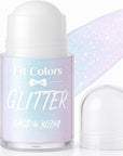 Body Glitter Gel, Sequins Shimmer Liquid Eyeshadow, Mermaid Sequins Liquid Holographic Glitter, Roll-on Holographic Body Glitter Gel for Body, Face, Hair and Lip(1# Sparkling Pink)