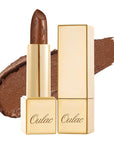 Oulac Dark Brown Lipstick for Women with Metallic 3D Shine Lightweight Hydrating Formula, High Impact Lip Color, Vegan Beauty, Full Coverage Lip Makeup, Christmas Gifts for Women, Hawaii Summer(08)