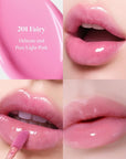 Dew Drop Tint #201 Fairy 4.5g, Hydrating, Glossy, Lightweight Lip Stain with High-shine, Long Lasting Color with Moisturizing Lip Drop, Dewy Finish, Korean Beauty Makeup